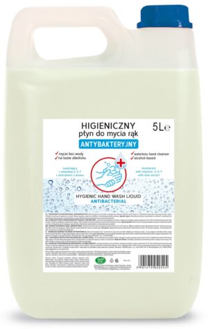 Dezinfekčný roztok na báze alkoholu s glycerínom a aloe vera na priame použitie v dávkovači; 5l