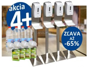 AKCIA 4+; 4ks bezdotykové dávkovače s rozprašovačom s dezinfekčným roztokom